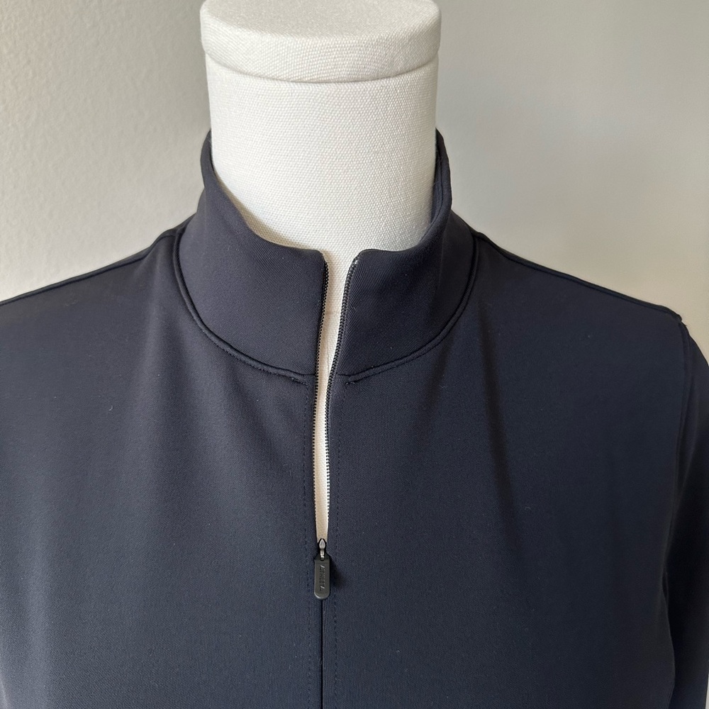 Athleta Delancey Black Half Zip Long Sleeve Mock Neck Dress with Pockets-SP - Picture 5 of 14